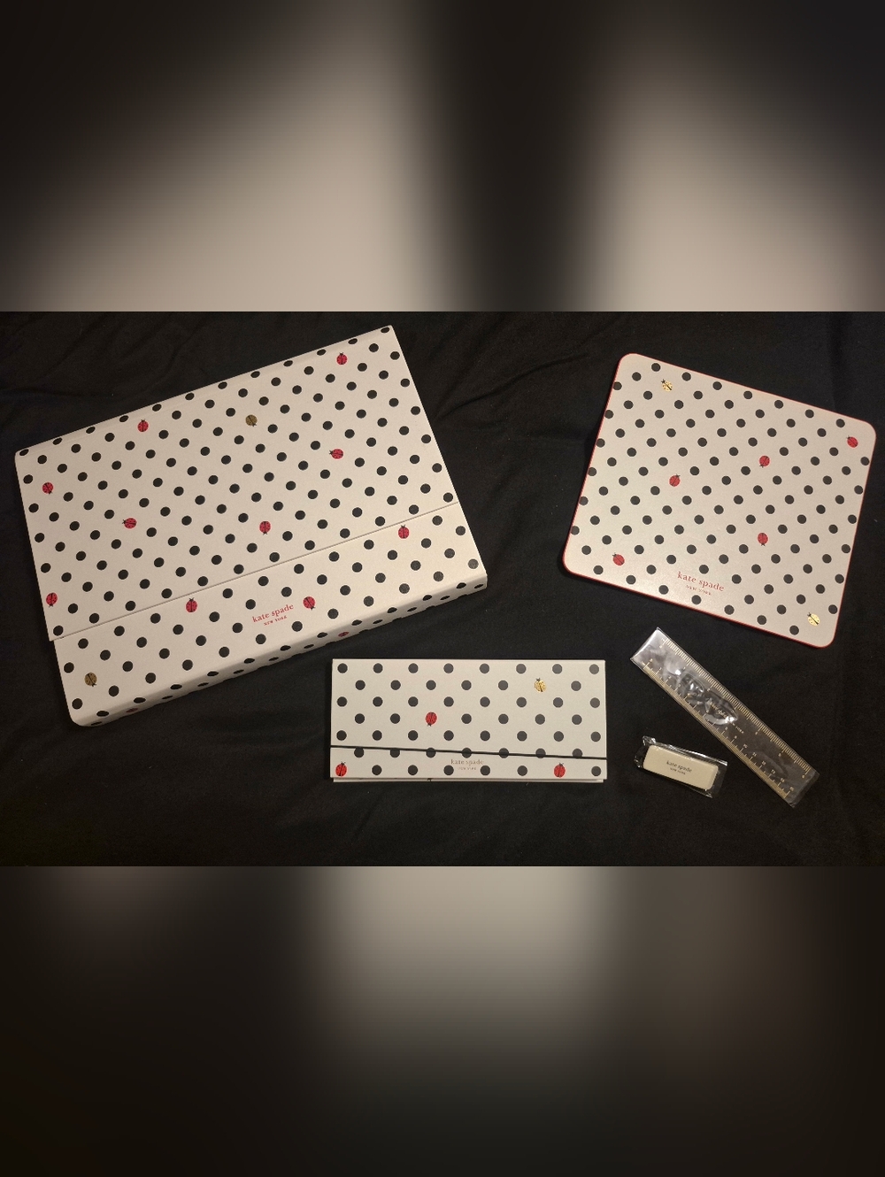 Kate Spade Ladybug Polka Dots Office Supply Set